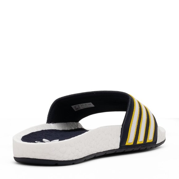 Adidas Adilette Boost Slides Mens Sandals Slippers Flip Flops Yellow Whi… - Picture 2 of 3